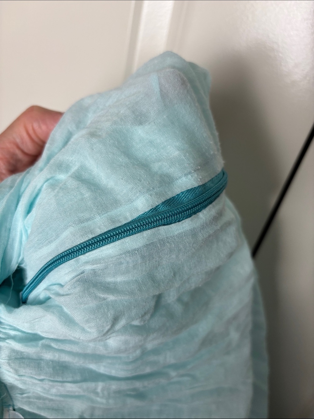 Vintage Ombre Tiered Light Aqua Maxi Skirt - Women 100% Cotton - Picture 12 of 12